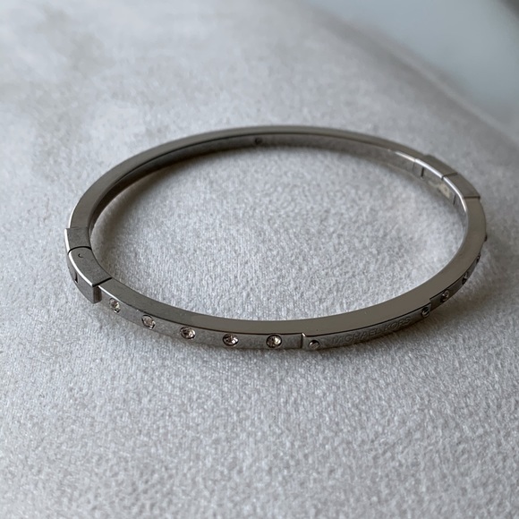 Michael Kors Silver Bangle Bracelet - Picture 2 of 6